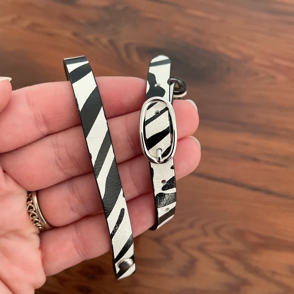 Origami Owl Zebra Print wrap bracelet
